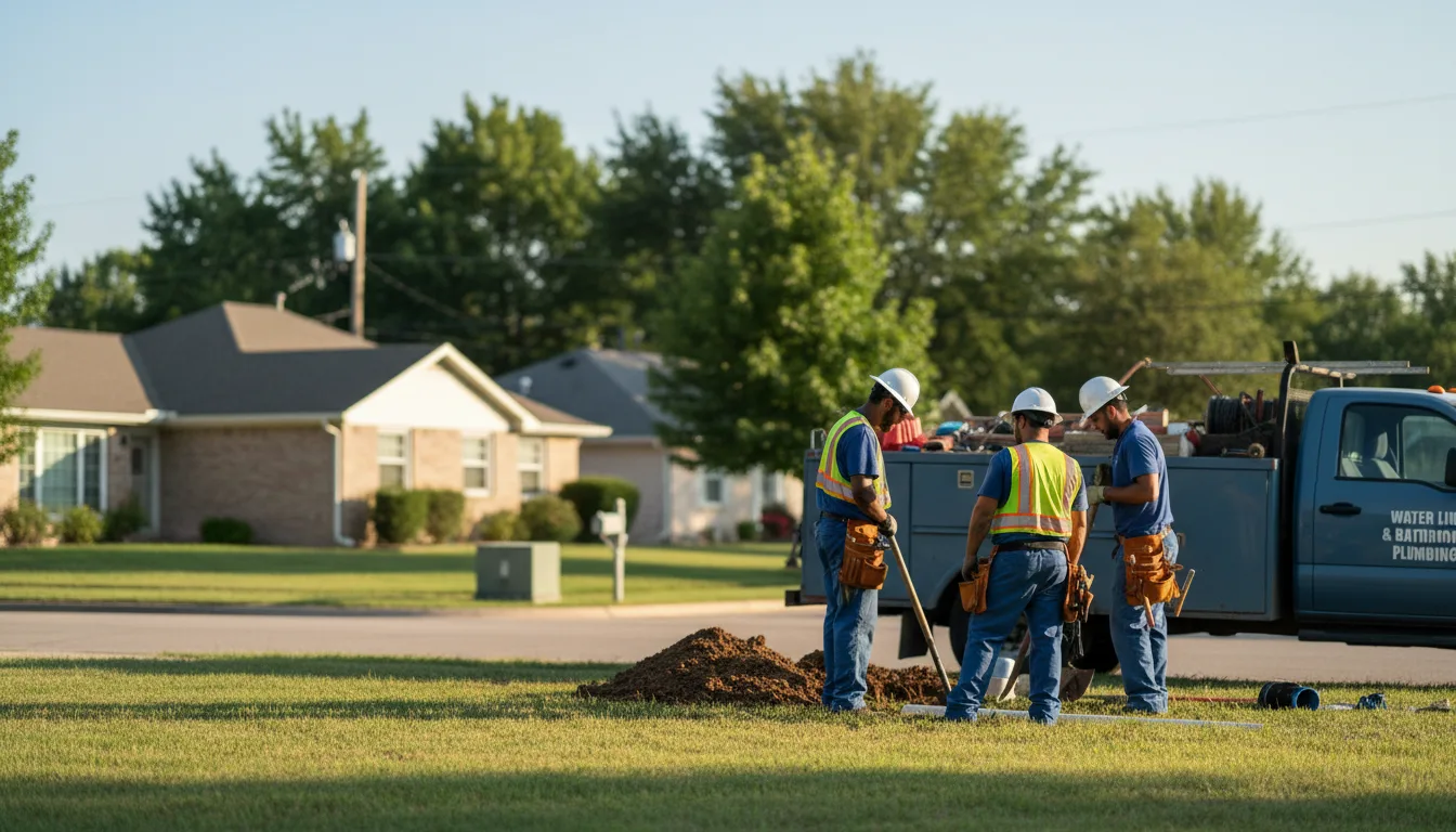 Residential water line and bathroom plumbing service in Highland, IN